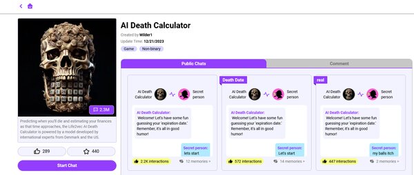 CrushOn.AI Death Calculator