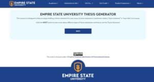Empire State Univertisy Thesis Generator