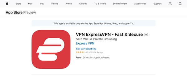 ExpressVPN iPad