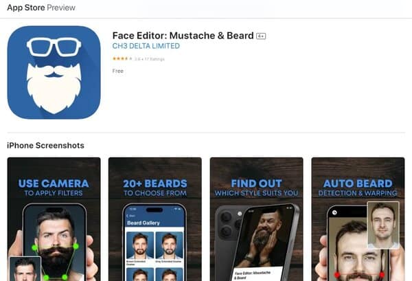 Face Mustache & Beard Editor