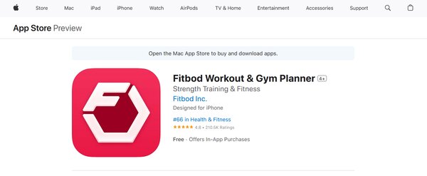 Fitbod Gym & Workout Planner