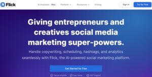 Flick (AI Social Media Marketing Tool)