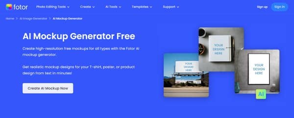 Fotor AI Mockup Generator