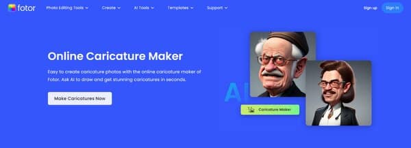 Fotor Online AI Caricature Generator
