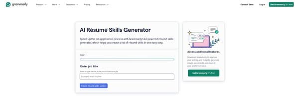 Grammarly Resume Generator