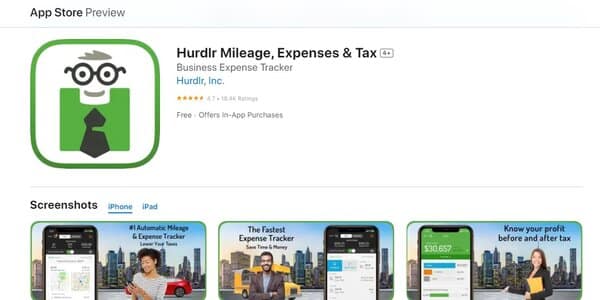 Hurdlr Mileage, Expenses & Tax