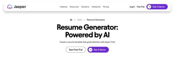 Jasper AI Resume Builder