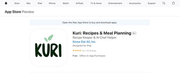 Kuri Recipes & Meal Planning