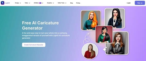 LightX Free AI Caricature Generator