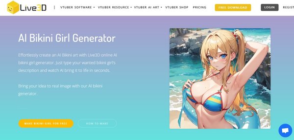 Live3D AI Bikini Girl Generator