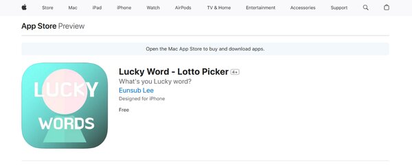 Lucky Word Lotto Picker