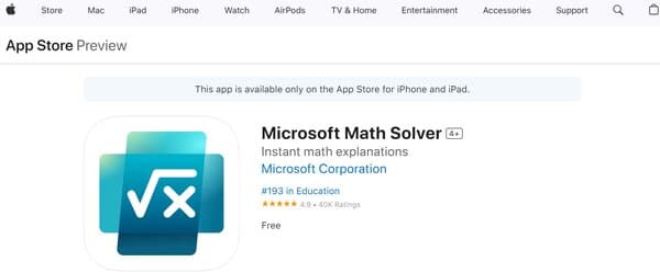 Microsoft Math Solver