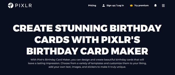 Pixlr Birthday Card Generator