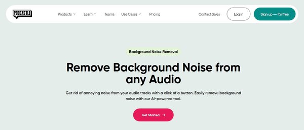 Podcastle AI Background Noise Remove