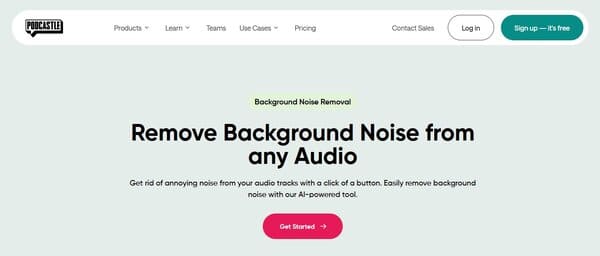 Podcastle AI Background Noise Remove