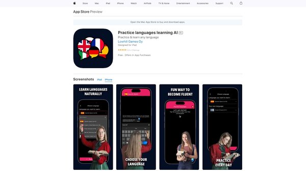 Practice Languages Learning AI