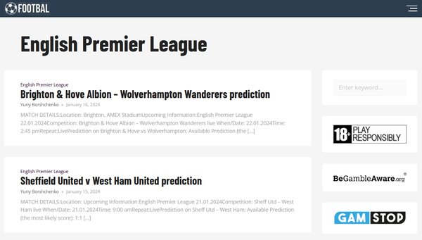 Premier League Predictions