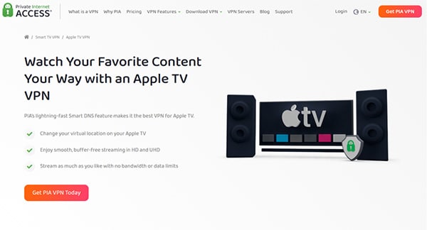 Private Internet Access For Apple TV
