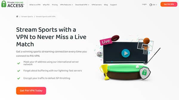 Private Internet Access Sports Betting