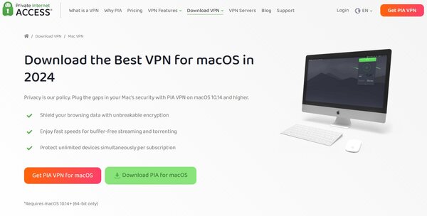 Private Internet Access for Mac