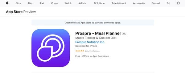 Prospre Meal Planner