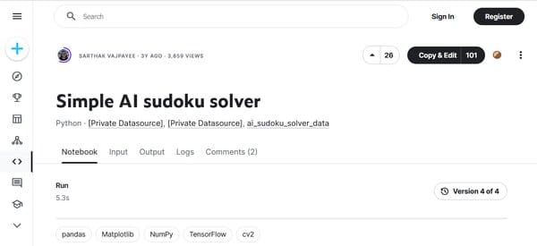 Simple AI Sudoku Solver