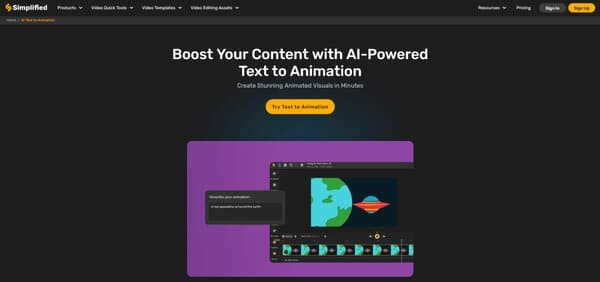 Simplified AI-Powered Text to Animation