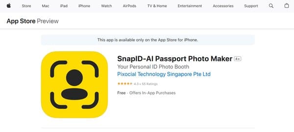 Criador de fotos para passaporte SnapID-AI