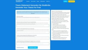 Thesis Statement Generator By EduBirdie