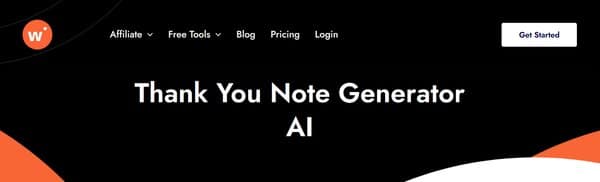 Writecream AI Thank You Note Generator