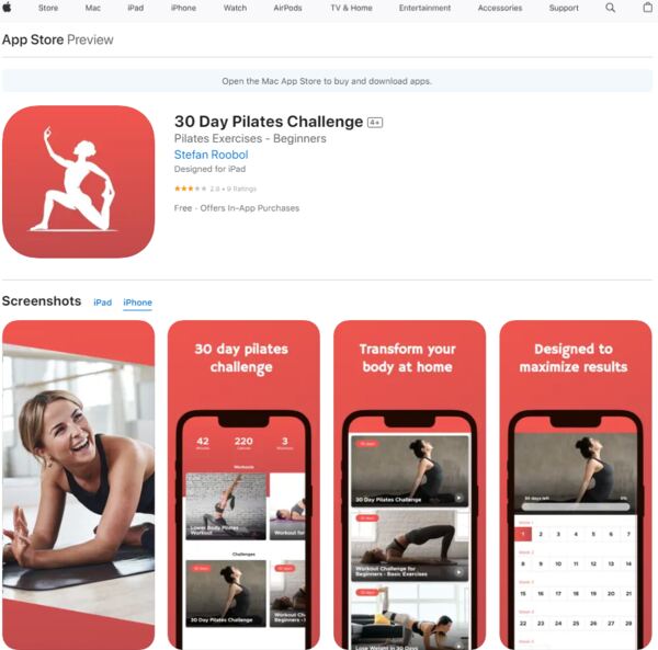 30 Day Pilates Challenge