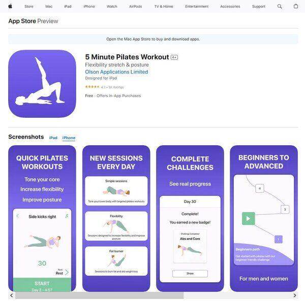 5 Minute Pilates Workout