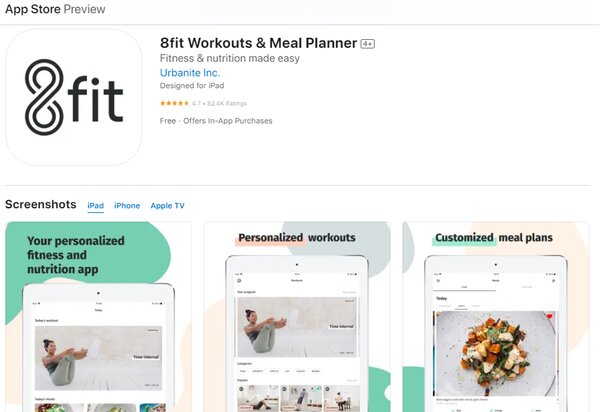 8fit Workouts & Meal Planner