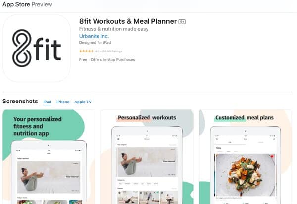 8fit Workouts & Meal Planner