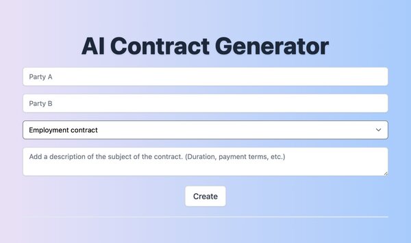 AI Contract Generator