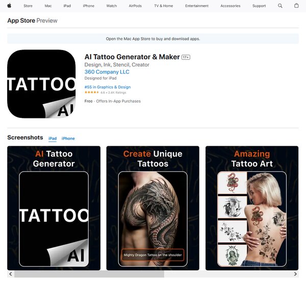 AI Tattoo Generator & Maker