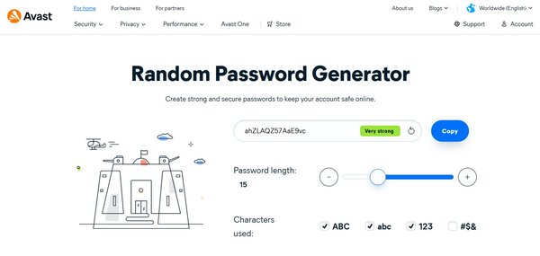 Avast Random Password Creator