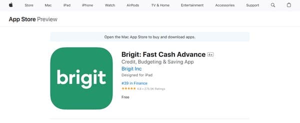 Brigit Fast Cash Advance