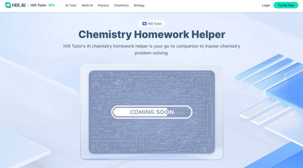 Chemistry Homework Helper