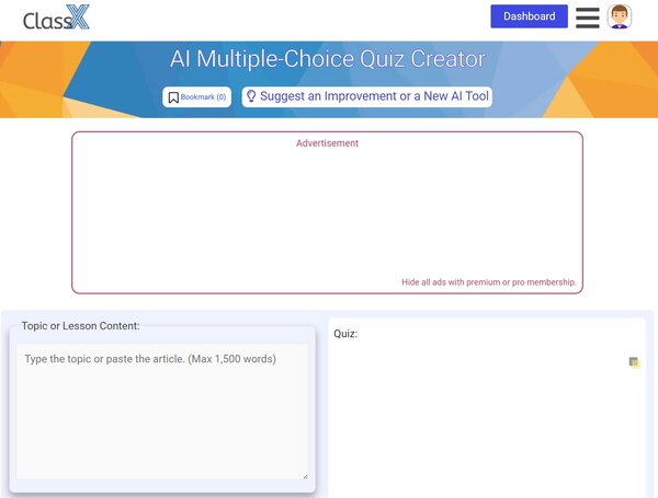 Classx AI Multiple-Choice Quiz Creator