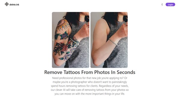 Delete.Ink AI Tattoo Remover