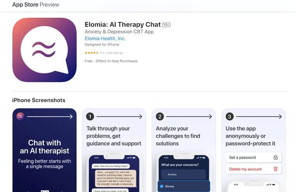Elomia AI Therapy Chat