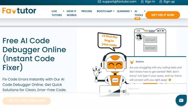 Favtutor AI Code Debugger