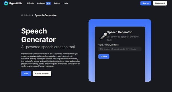 HyperwriteAI Speech Generator