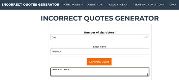 IncorrectQuotesGenerator