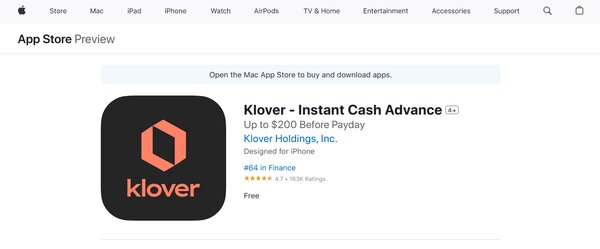 Klover Instant Cash Advance