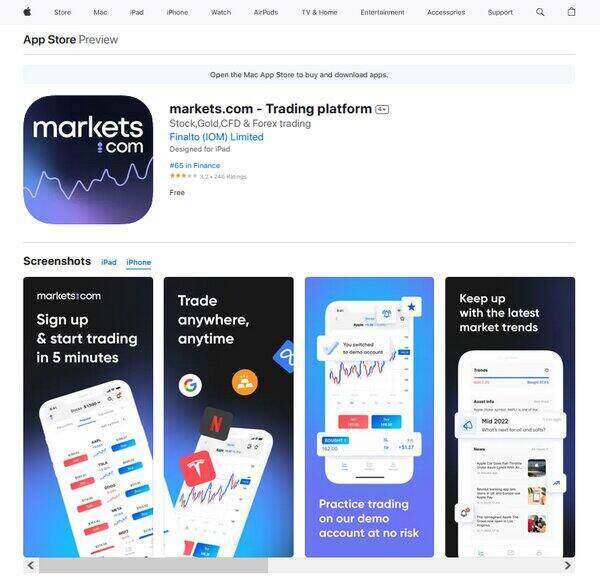 Markets.com Trading App