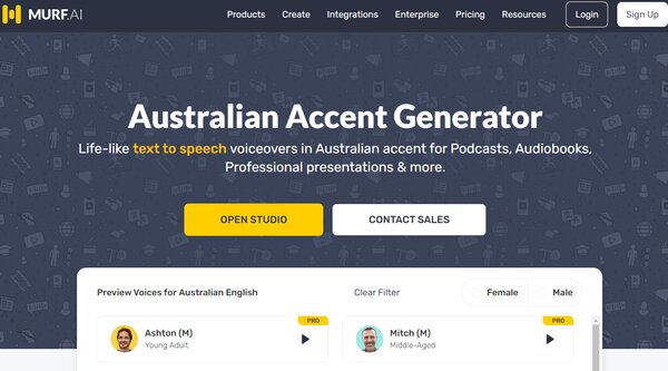 Murf AI Aussie Accent Generator