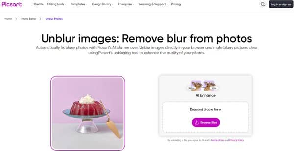 Picsart AI Image Unblur