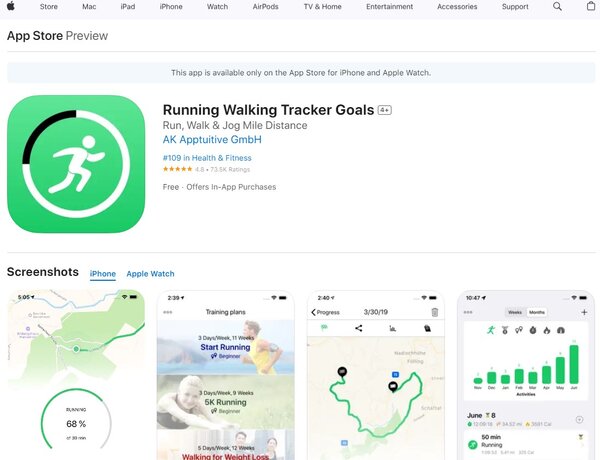 Running Walking Tracker Goals